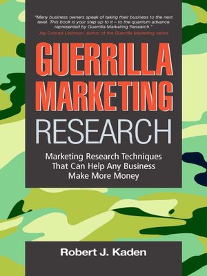 cover image of Guerrilla Marketing Research